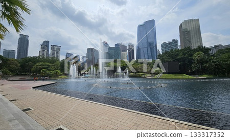 this is landmark around KLCC tower or Petronas Towers. 133317352