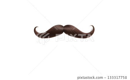 A simple black mustache against a transparent background, representing Movember and promoting men's health awareness 133317758