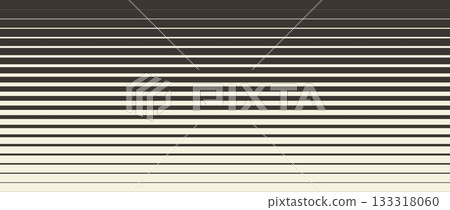 Retro linear halftone gradation texture. Fading thick to thin line gradient pattern. Vector horizontal strip wallpaper for overlay, print, cover design. Parallel repeating stripe transition background 133318060