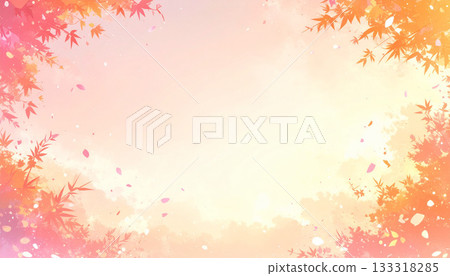 讓人聯想到秋日色彩和自然溫暖的背景 133318285