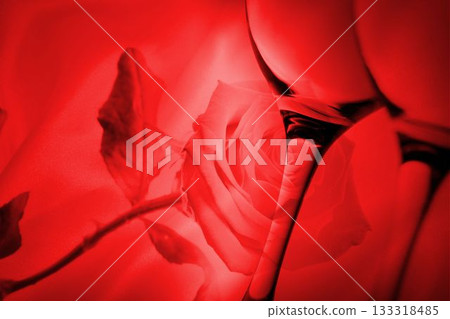 Glowing red Valentines composite 133318485