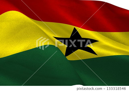 Digitally generated ghana national flag Digitally generated ghana national flag 133318546