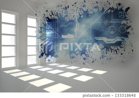 Splash showing technology interface Splash showing technology interface 133318648