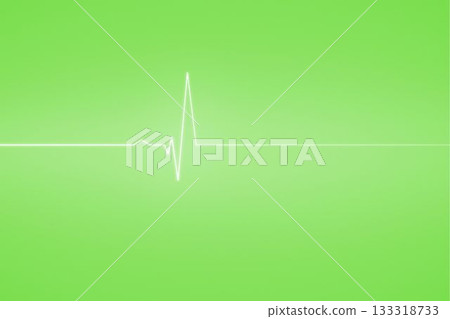 Medical background with green ecg line 133318733