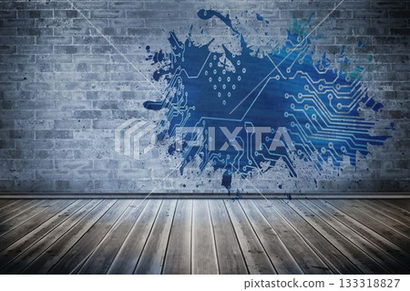 Splash showing circuit board 133318827