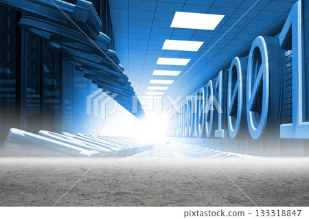 Binary code in server room 133318847