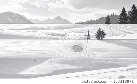 Background of arranged white wood planks 133318971