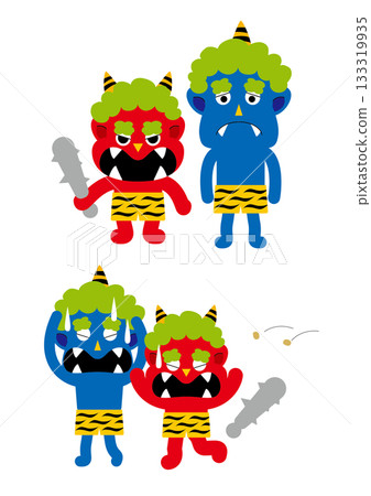 惡魔們逃離丟豆子的攻擊 惡魔們逃離丟豆子的攻擊 133319935