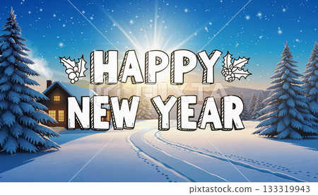 新年快樂（AI生成文字） 133319943