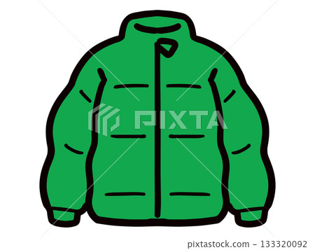 綠色羽絨外套插圖 133320092