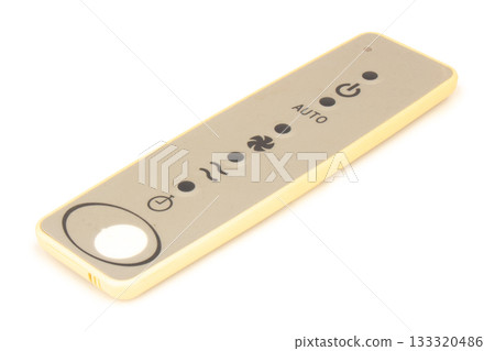 Air conditioner remote control on a white background Air conditioner remote control on a white background 133320486