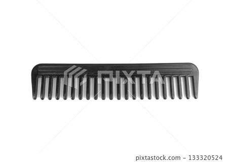 Black hair comb on white background Black hair comb on white background 133320524