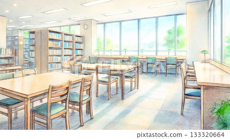 無人圖書館閱覽空間 133320664