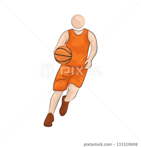 Illustration of basketball player 133320698