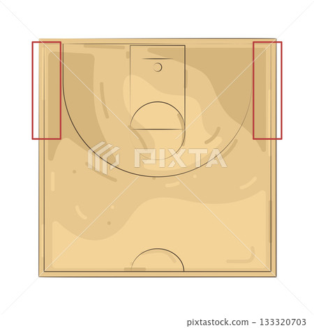 Illustration of basketball court 133320703