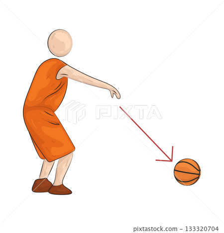Illustration of basketball player 133320704