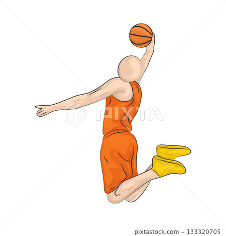 Illustration of basketball player Illustration of basketball player 133320705