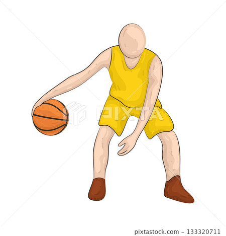 Illustration of basketball player 133320711