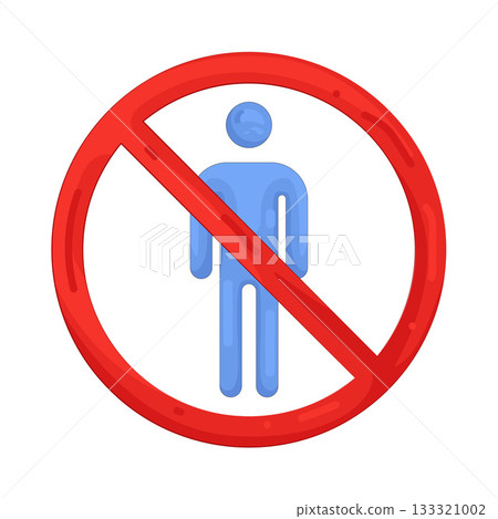 Illustration of no man sign Illustration of no man sign 133321002