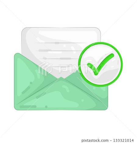 Illustration of email approved  133321014