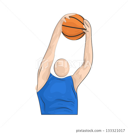 Illustration of basketball player Illustration of basketball player 133321017