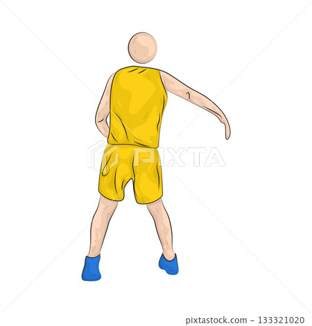 Illustration of basketball player 133321020