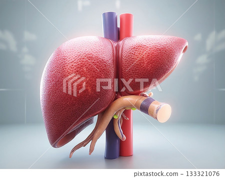 3D Render of Human Liver Anatomy on Neutral Background | Medical and Educational Illustration 3D Render of Human Liver Anatomy on Neutral Background | Medical and Educational Illustration 133321076