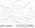 Crumpled White Paper Texture Background 133321092