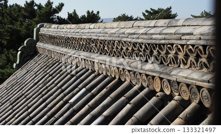 National Treasure Matsue Castle Roof Tiles 133321497