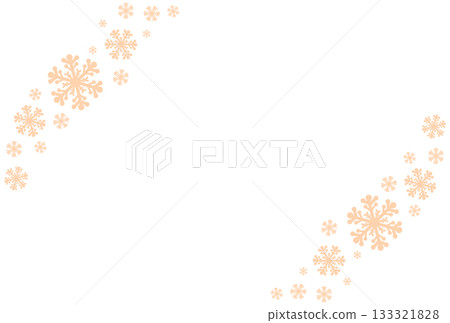 一張淡橙色斜紋雪花的插圖 一張淡橙色斜紋雪花的插圖 133321828