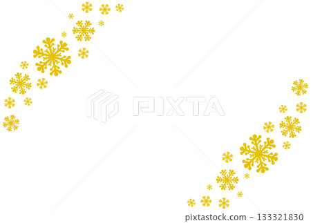 Illustration of a muted yellow diagonal snowflake Illustration of a muted yellow diagonal snowflake 133321830