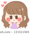 Girl with fluffy hair (embarrassed) 133321945