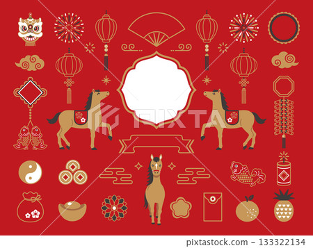 2026年馬年及中國新年插畫集 2026年馬年及中國新年插畫集 133322134