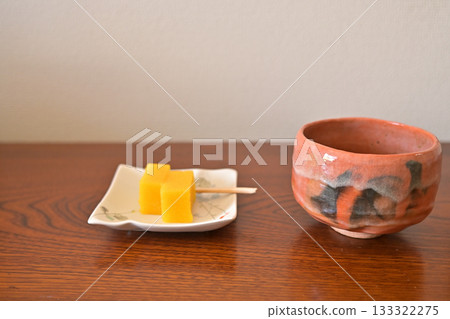 A quiet moment with matcha and Japanese sweets 133322275