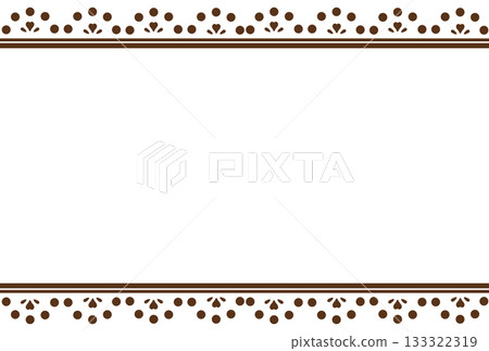 頂部和底部框架內藏有棕色愛心 133322319