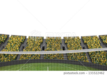 Tennis court over white background Tennis court over white background 133322462