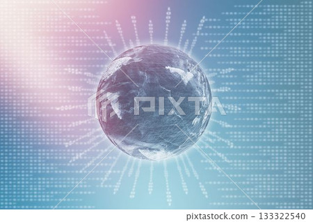 Composite image of planet earth and binary code Composite image of planet earth and binary code 133322540