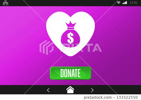 Vector icon of donation, Close-up Vector icon of donation, Close-up 133322550