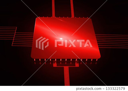 Shiny red square on black background Shiny red square on black background 133322579