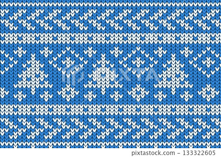 Knitting Christmas vector background cone tree Knitting Christmas vector background cone tree 133322605