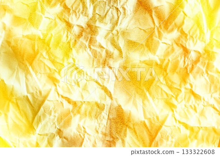 Crumpled paper is being shown in flat design with transparent background, yellow gradient, speckles Crumpled paper is being shown in flat design with transparent background, yellow gradient, speckles 133322608