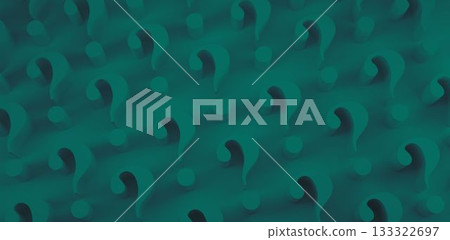 Digital green question mark 133322697