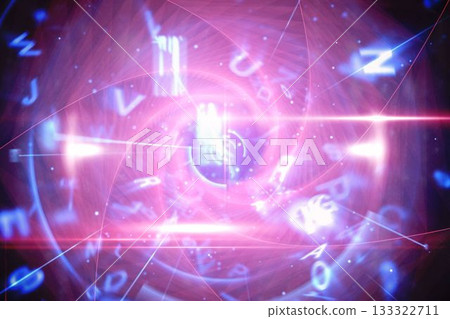 Blue and red technology interface 133322711