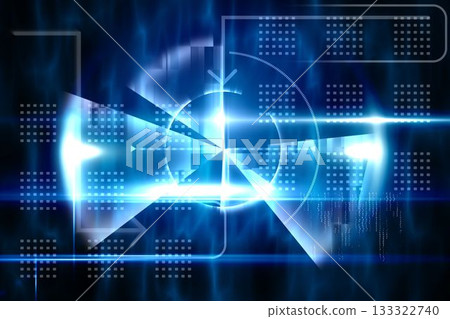 Blue technology design with circle Blue technology design with circle 133322740