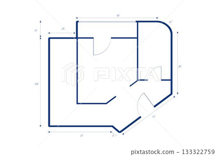blueprint, vector, line drawing 133322759