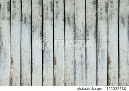Weathered white wooden wall is being shown in flat design, featuring distressed vertical planks Weathered white wooden wall is being shown in flat design, featuring distressed vertical planks 133322888