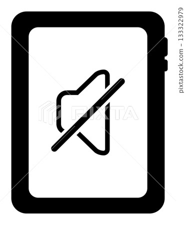 靜音平板電腦圖標 靜音平板電腦圖標 133322979