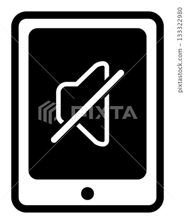 Muted tablet icon Muted tablet icon 133322980
