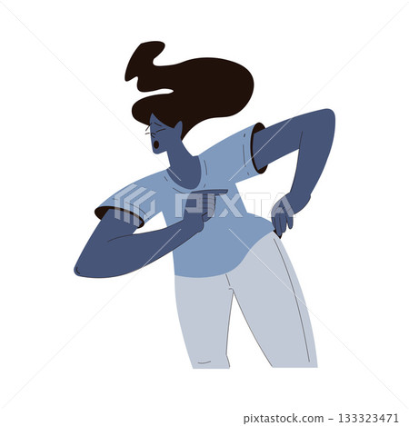 Scared Woman Character Run and Escape Afraid of Something Vector Illustration Scared Woman Character Run and Escape Afraid of Something Vector Illustration 133323471