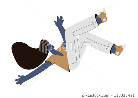 Scared Woman Character Float and Fly in the Air Suffer from Hurricane Vector Illustration Scared Woman Character Float and Fly in the Air Suffer from Hurricane Vector Illustration 133323481
